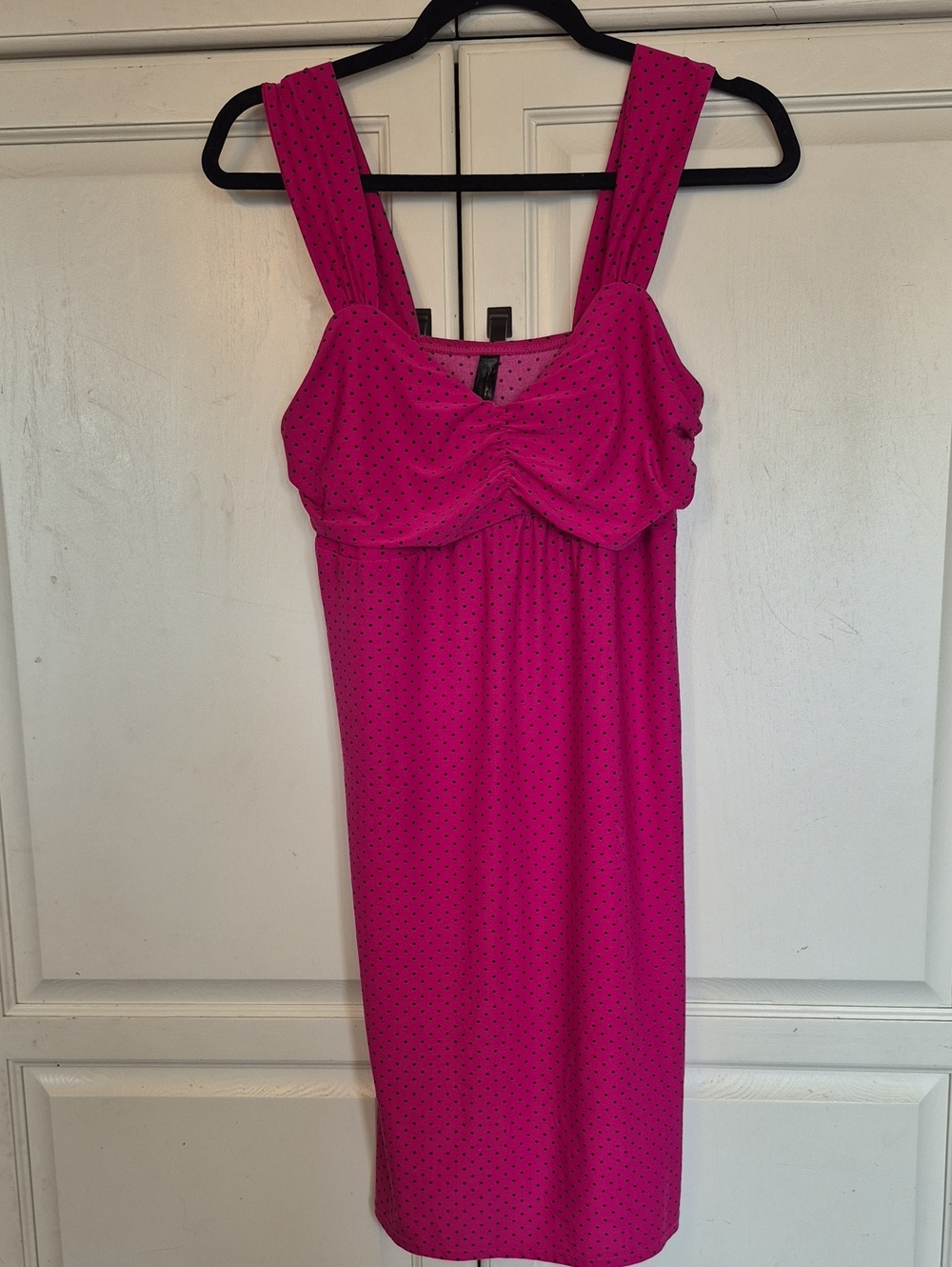 Jessica Simpson Hot Pink Polka Dot Chemise Y2K